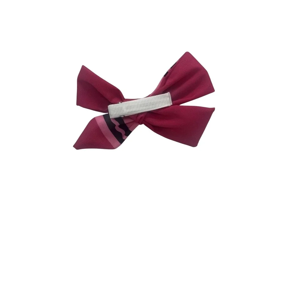 Handmade Crayon‎ Hair Bow Pink Burgundy Crayon Style 4